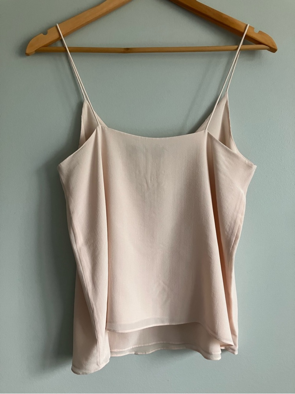 EVERLANE Dusty Pink Silk Double Layered Cami Blouse Size 6 - Picture 5 of 9